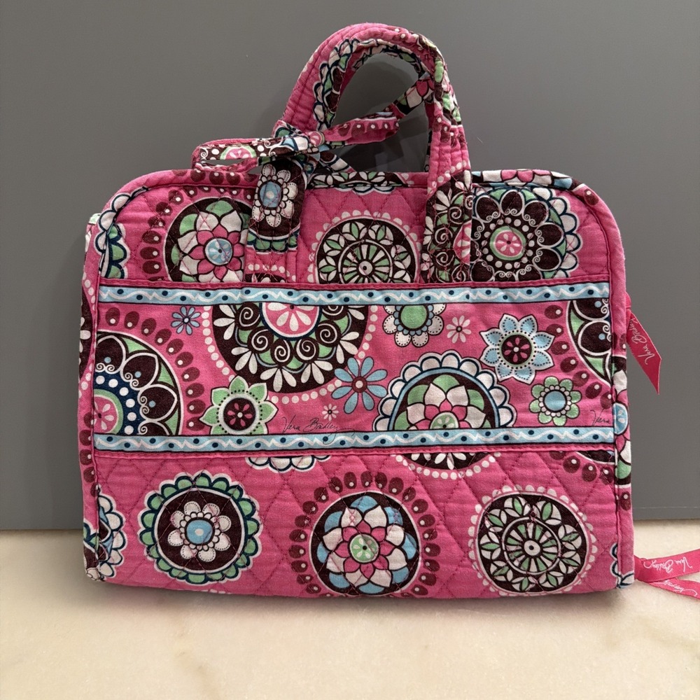 Vera Bradley Retired Cupcakes Pink Travel Hanging Organizer Toiletries Make-up
